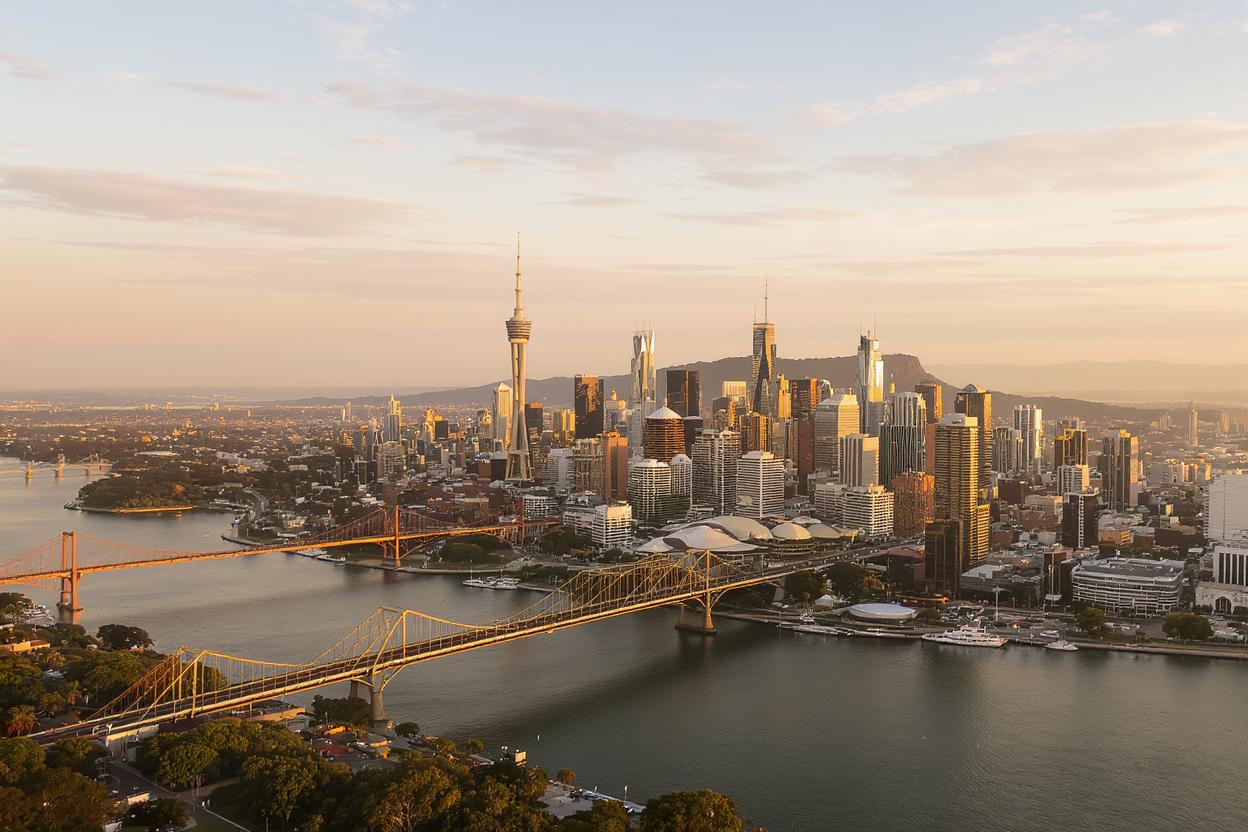Melbourne CBD skyline and Yarra River at dusk